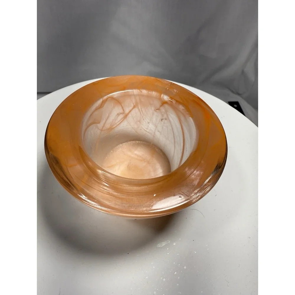PartyLite Indulgences Awakening Swirl Glass‎ Votive Tealight Holder Set 6 EUC